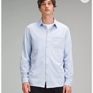 Men's Blue Button-Up Shirt